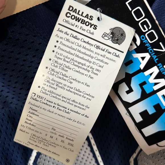 NWT Vintage logo 7 Bernie Kosar Dallas Cowboys Jersey - Picture 5 of 13